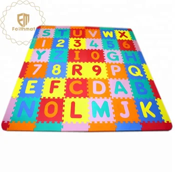 Kids Foam Floor Puzzle Play Mat Gym Toy 36pcs Abc Number Baby