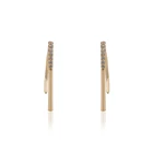 94223 Latest gold designs bone shape diamond stud earring jewelry