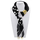 wholesale fashion new colorful scarf necklace with pearl pendant