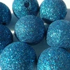 Wholesale Iridescent Plastic Bubblegum Bead 20mm Glitter Acrylic Beads for Charm Necklace Assorted