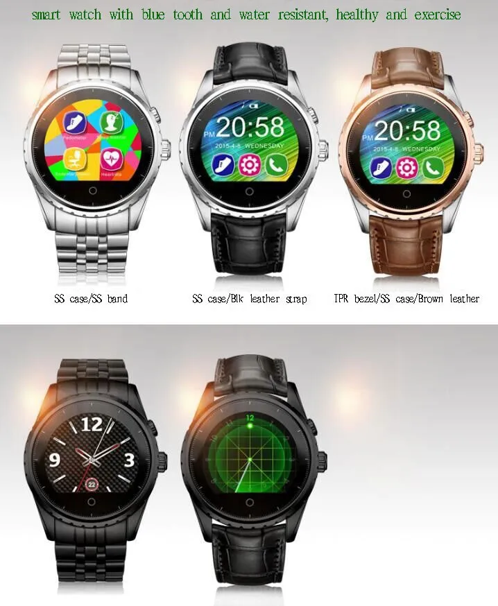 Vintage Smartwatches Reloj Inteligente Android Wear Smart Android Watch Smartwatch Android IOS with Camera Stainless Steel Case