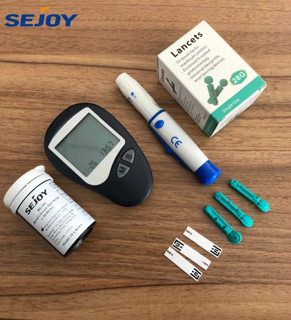 CE ISO15197 ISO13485 electrónico medidor de glucosa en sangre glucómetro Monitor de glucosa en sangre para casa Diabetes tiras de prueba