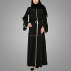 Black Muslim Women Clothes Bell Sleeves Maxi Dress Dubai Design Abaya Wholesale China