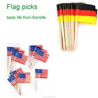 Germany country paper toothpick flag length 2.6'' branded logo