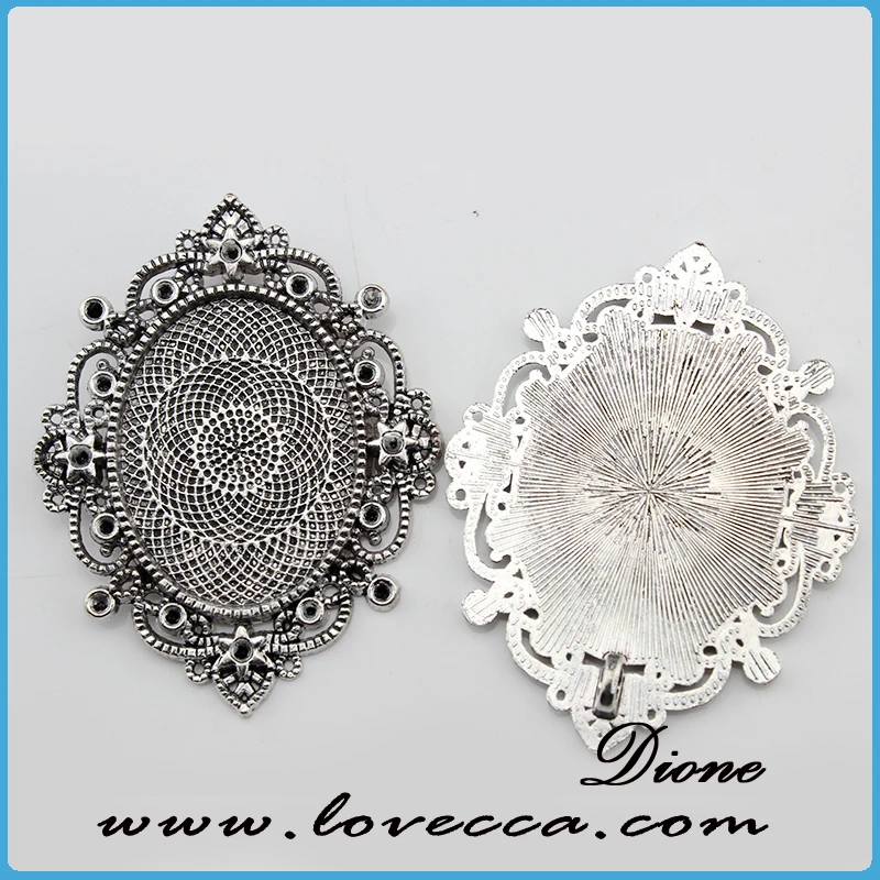 vintage style pendant tray findings ,Alloy Jewelry accessory,Wholesale alloy metal blank pendants