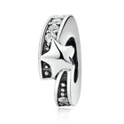BAMOER DIY Beads & Jewelry Makings 100% 925 Sterling Silver STAR Charm fit Bracelet Women Fashion Jewelry