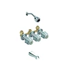 F83009S Eastplumbing Chrome Three-Handle Bath Tub & Shower Faucet Set with Valve and Spout