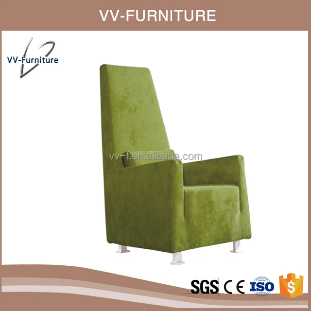 high back throne modern fabric leisure chair with metal leg