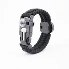550 Paracord Survival Bracelet Cord Bracelets With Fire Starter , Flint , Whistle, compass