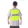 Battery Waterproof Yellow Safety Vest Reflective Running Vest With Two Light Bar