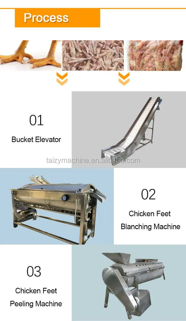 chicken paw cleaning machine frozen chicken feet