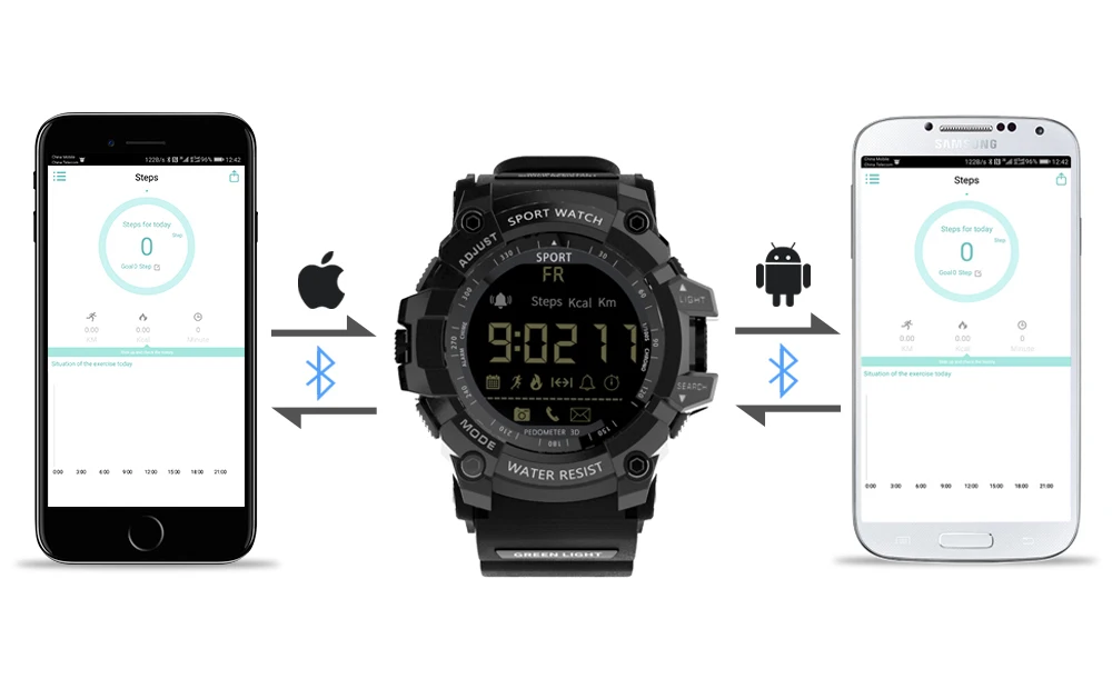 military style bluetooth 4.0 smartwatch