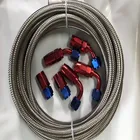 New Arrival Custom Made High Quality AN6 Double Soft Stainless Steel Oil Cooer Rubber Hose