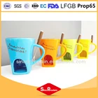 Color-glazed with decal candle ceramic fondue set ceramic travel mug