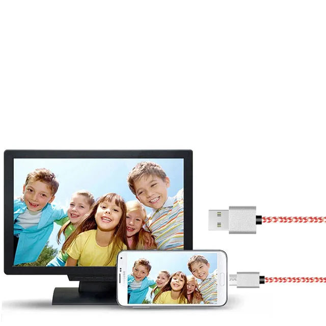 1m nylon braided mobile phone charger micro USB cable for Android - ANKUX.COM
