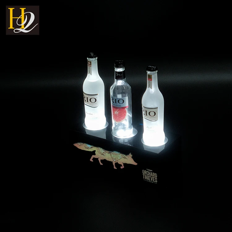 led vodka bottle display