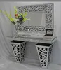 MR-4T0200SET living room mirrored furniture console table with wall mirror