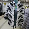 China Daying real Rex Rabbit Chinchilla fur coats Real fur jackets