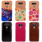 Wholesale OEM color printing Pu leather pocket phone case for LG G5, with same design shrapnel stand optional