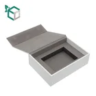 Custom Fashion White Magnetic Leatherette Paper Gift Box