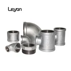 China malleable iron pipe plumbing fittings 90R elbow equal socket reducing tee and elbow galvanized BSPT/NPT threaded bushing