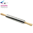 New product 2018 stainless steel kitchne Rolling Pins with wood handle