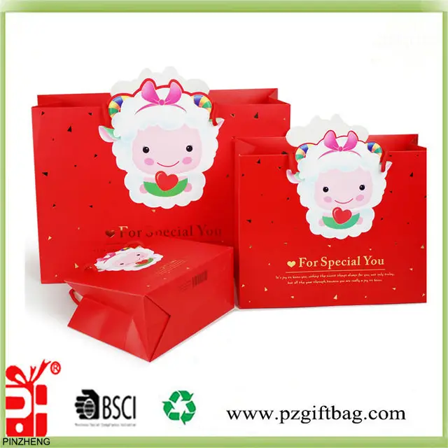 luxury customized paper gift bag for cny