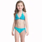 Solid Floral Swimwear Micro Swimsuit Girl Child String Kid Bikini