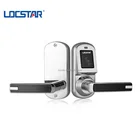 silver keyless smart card deadbolt hotel entry electronic lock
