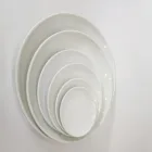 Hot sale cheap bulk round plate muti size round dinner plate white melamineware