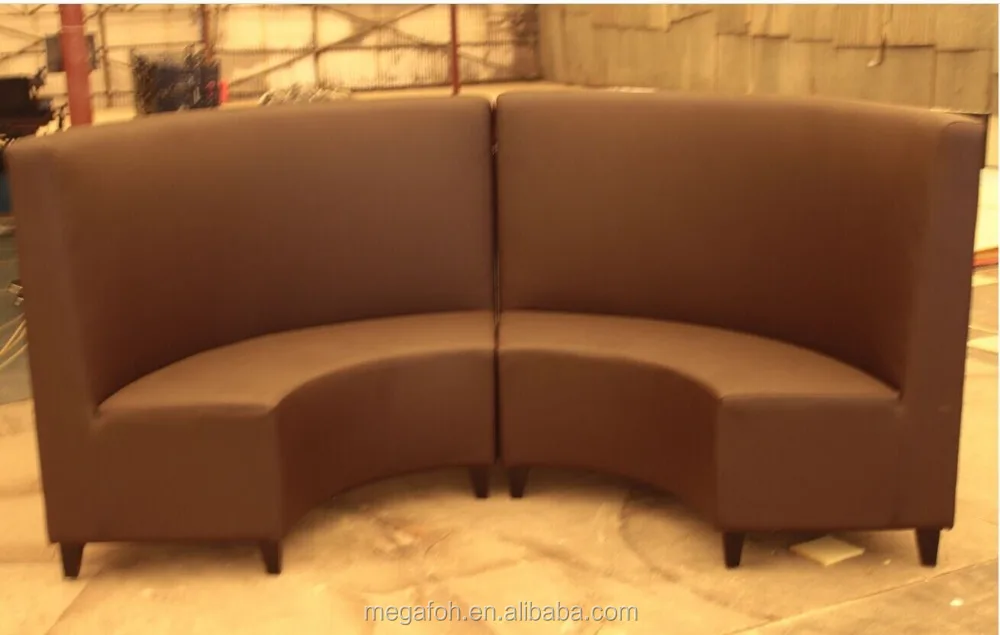 Modern Half Moon Restaurant Sectional Booth Dimension Customizable