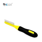 Metal Small Size Pet Cat Plastic Handle Stainless Steel Tooth Lice Comb For Grooming Cats And Dogs