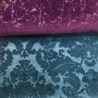 100% polyester floral embossing on twill velvet fabric for sofa
