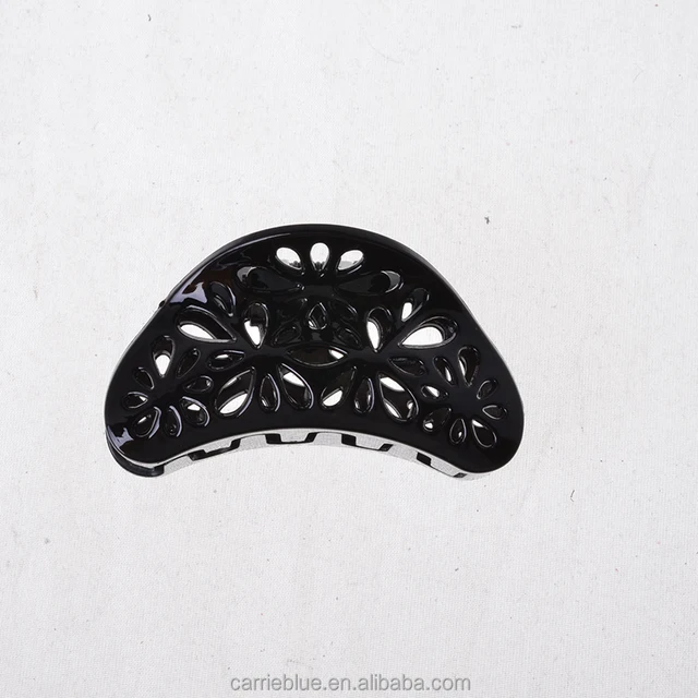 Black flower names hair accessories graceful wholesale hair claw for hairstyle