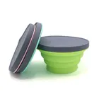 750ML Eco-Friendly Kitchen tableware 100% Food Grade Collapsible Silicone Bowl folding container