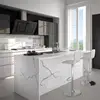 korean precut white marble kitchen countertop with edge profile
