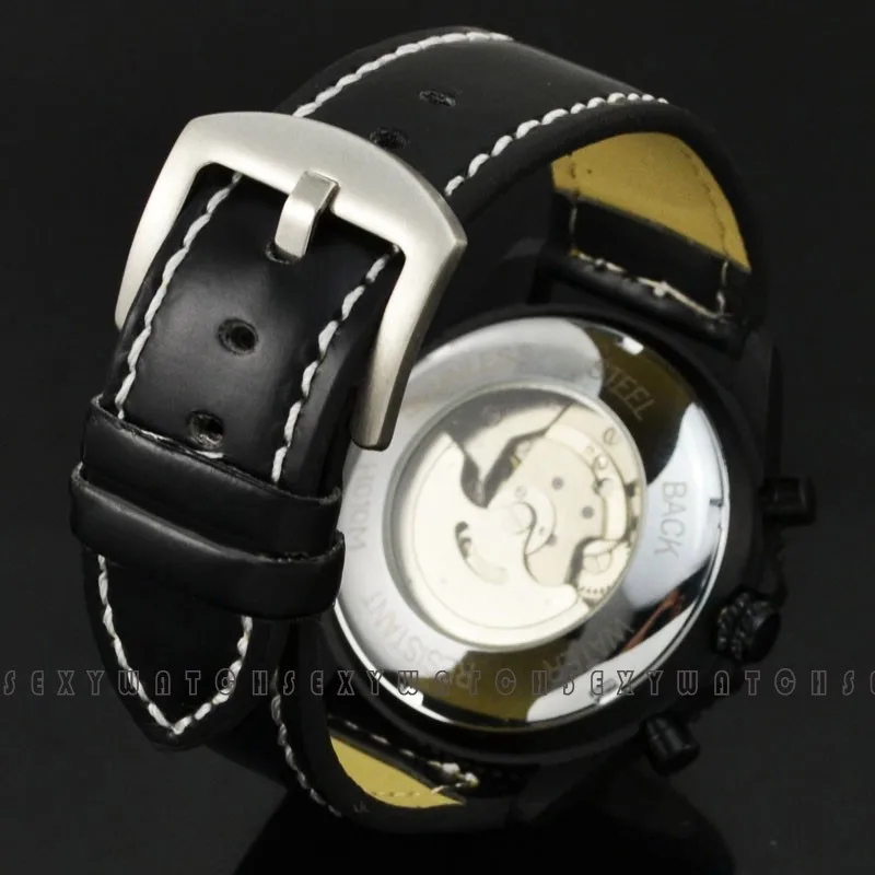 JARAGAR Brand Elegant Automatic Mechanical Watch 6 Hands Mens Watches Famous Wristwatch Leather Strap Relojes De Marca