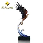 Bronze eagle figurines brass eagle statue brass gift bird figurine for collection