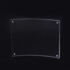 Double sided frameless curved clear acrylic 3d picture frames magnet photo frame for wholesale