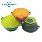 Perfect BPA free PP baby sucker eating snack bowl set silicone suction TPE feeding bowl with handles and lid