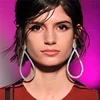 KM 2018 Brand New European Exaggerated Claw Chain Large Teardrop Earring Hollow Brass Shiny Full Rhinestone Dangle Drop Earrings