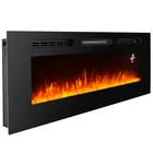 60" craft stove Wall mounted Electric Fireplace insert heater Crystal stone fuel effect
