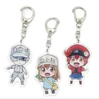 Vograce wholesale custom colorful cheap cartoon figure acrylic keychain