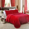 Lucky Fresh Red Color Velvet Polyester Wholesale Bed Spread Cover