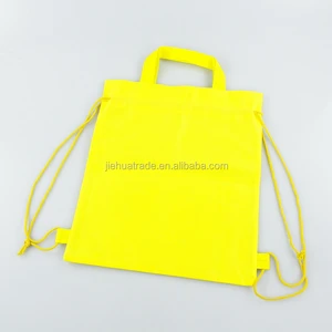 school bags for children non woven plain drawstring backpack bag