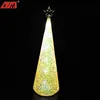 Wholesale cone shaped new colorful glass decorative christmas tree lights with star