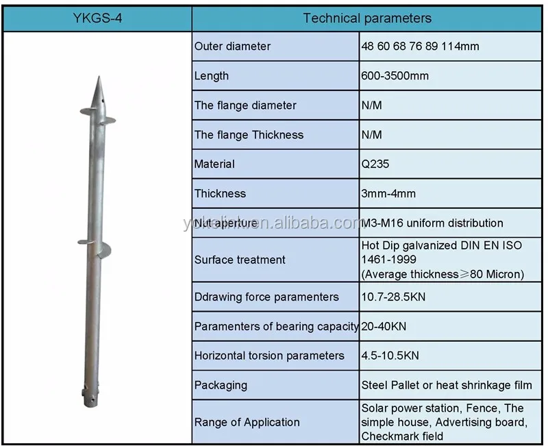 Galvanized steel Screw Pile for solar stand