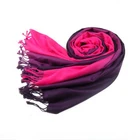 Metallic Cotton Square Scarf (two tone colours) Red And Purple Color