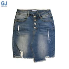 Casual Verano Clothes Jeans Lady Hot Girls Sexy Women Womens Dresses Mini Short Pocket Pencil Denim Falda and Skirts Skirt