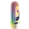 Top quality fashion straight cheap ombre blonde to pink cheap synthetic wig